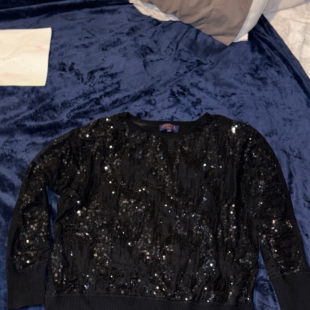 Express Black Sequin Sweater